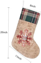 LUBOT New 3 Pack Christmas Stocking 20" Red Green Plush Plaid Mix and Match Classic Rustic Farmhouse Country Cotton Fireplace Hanging Xmas Stockings Decorations for Family Holiday Season Decor - Image 3