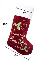 GEX Christmas Stockings Personalized 8 Pack Custom Name for Family with Names 22" Large Quilted Lining Embroidery Luxury Velvet Decor Ornament for Fireplace Xmas Season (Set of 8) - Image 5