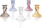 (12 Pack) Clear Glass Candlestick Holders, Taper Candle Stick Holders Set for Wedding & Home Decor - CH06 - Image 4