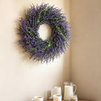 26 Inch Lavender Wreaths for Front Door, Spring Summer Wreath with Lavender - Image 3