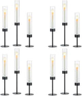 Hewory Black Hurricane Candle Holders: 12 PCS Tall Taper Candlestick Candle Holders Bulk for Candlesticks Candle Sticks Holder Decor for Table Centerpiece Wedding Party Christmas Decorations by Hewory