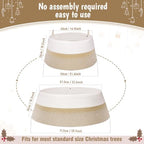 28 Inch Boho Christmas Tree Collar, Cotton Rope Christmas Tree Skirt - Image 2
