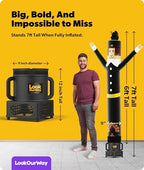 LookOurWay Air Dancers Inflatable Tube Man Set - 7ft Tall Wacky Waving Inflatable Dancing Tube Guy with Air Dancer Blower - Thanksgiving Theme - Pilgrim - Image 3