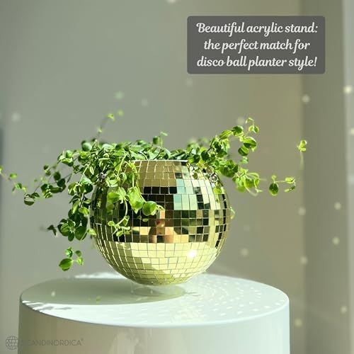 SCANDINORDICA Disco Ball Planter, Value Package, 8-inch Gold - Image 6