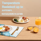 Marble Placemats Set of 4 - Faux Leather Heat Resistant Placemats for Dinner Table, Non-Slip Waterproof Oil-Proof Washable Reusable Placemat for Indoor Outdoor Kitchen Decor, 15.75In*11.81In - Image 2