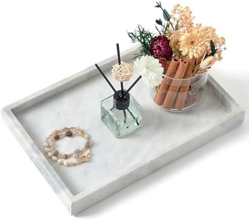Marble Bathroom Tray,Pure Natural Marble Vanity Tray by MULWRMarbleTray