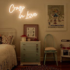 Crazy in Love neon Sign - Levels Dimmable USB neon Lights for Bedroom Wall,Wedding Party neon Light for Decoration Gift for Couples, Valentine's Day - Image 4