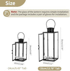 NUPTIO Large Lantern Decorative Indoor, 13.8 inch Tall Metal Floor Lantern - Image 6