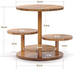 HURZMORO 4 Tier Cupcake Tower Stand for 50 Cupcakes,Wood Cake Stand with Tiered Tray Decor,Farmhouse Tiered Tray Decor,Cupcake Display for Birthday Graduation Baby Shower Tea Party (Albizia) - Image 2