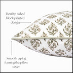 Set of 2 Pillow Covers 20x20 inches Floral Pillow Covers Green Farmhouse Pillow Covers for Living Room Couch Bed Throw Pillow Covers Boho Home Decorative Pillow for Spring Summer - Image 6