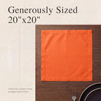 Urban Villa Cloth Napkins Cotton 20x20 (Set of 12) Orange - Image 6