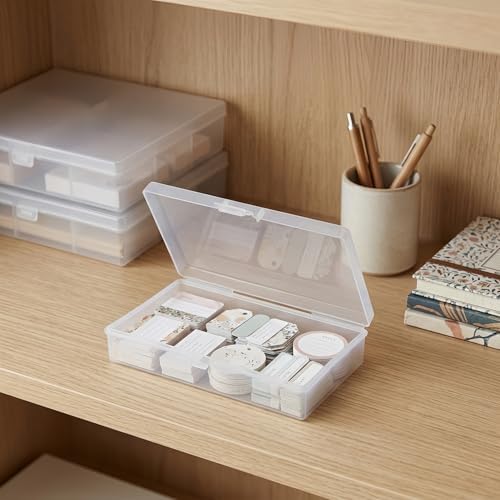 LJY 12 Clear Plastic Boxes, 5.3 x 3.1 x 1.2 in for Office Supplies - Image 5