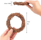 25 Pieces 4.72 Inch Natural Grapevine Wreath, Small Grapevine Wreaths, Vine Branch Wreath, for Christmas, Weddings, DIY Crafts, Parties and Festive Holiday Ornaments - Image 2