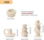 Ceramic Taper Candle Holders, Nordic Candlestick Holder Set of 3 - Image 5