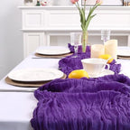 12 Pack Dark Purple Cheesecloth Table Runner 23 x 120 Inch 10Ft - Image 5
