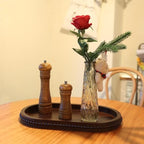 Hrastany Oval Wood Decorative Tray for Coffee Table, Retro Brown - Image 2