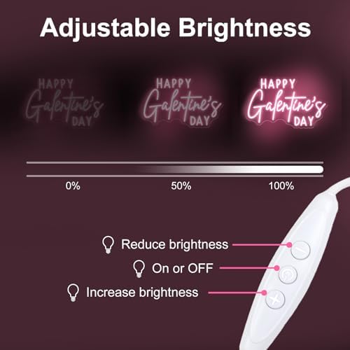 Happy Galentine's Day Neon Sign, Custom Girls Valentine's Day LED Light Friends Girls Party, Galentine's Party Decor Gift For Friends, 16.5"x10.2" - Image 4