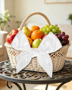 White Wreath Sash for Front Door, 8Pcs Versatile Elegant Blank Satin Ribbon - Image 7