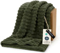 Bedsure Soft Twin Blanket for Bed Decor Gifts Olive Green 60"x80" by BEDSURE
