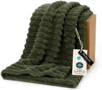 Bedsure Soft Twin Blanket for Bed Decor Gifts Olive Green 60"x80" by BEDSURE