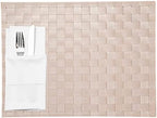 Restaurantware Rectangle Sand Woven Placemat, 16 x 12 in, 6 Pack by Restaurantware