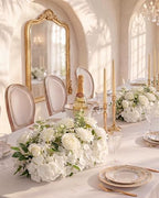 18inch Aisle Flower Garland Centerpieces, White Rose and Hydrangea, Artificial Flowers for Wedding Arch, Backdrop, Reception Table Decor - Floral Runner for Ceremony Pathway & Bridal Suite - Image 4