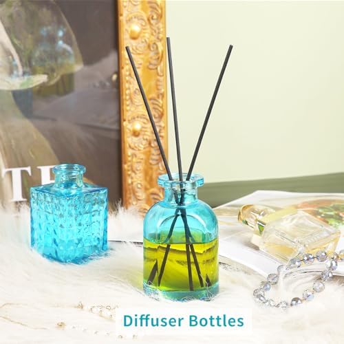 Glass Bud Vase Set, Mini Vases for Flowers, Bulk Vintage Mini Vases for Centerpieces Wedding Decor, Home Flower Décor, Candle Holders, Diffuse Bottles, Hydroponic, (Pack of 30,Sky Blue) - Image 5