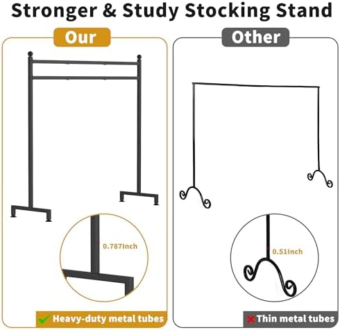 Livilord Christmas Stocking Holder Stand, 8-Hook Freestanding, Metal - Image 4