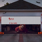 WovWeave 7 x 16 Ft Halloween Garage Door Cover Banner, Clown by WovWeave