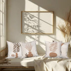 Abstract Bohemian Pillow Covers 24"x24" Set of 4, Modern Aesthetic Plant Leaves Pillow Cases for Sofa Chair Couch Bed Office Garden Patio Farmhouse Indoor Outdoor Decorative - Image 5