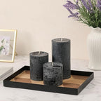 3x6 Inch Black Pillar Candles Set of 3 - Hand-Poured Unscented Candles, Long Clean Burning, Large Big Candle, Smokeless Dripless Candle for Dinner Table, Wedding, Home, Bathroom, Gothic Decor - Image 4