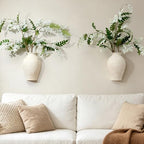 Vanselia Ceramic Wall Vase Home Decor Hanging Planters (2 Pack 11.8" Rustic) - Image 6