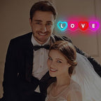 LOVE Heart Neon Sign 17.7 × 4.5 inch LED Wall Light Dimmable - Image 3