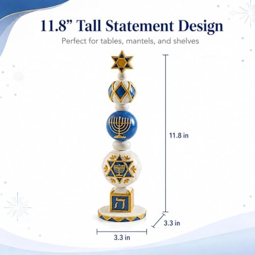11.8" Hanukkah Table Decor, Home Centerpiece Decorations Indoor - Image 3