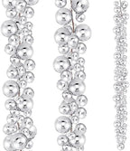 2 Pcs 6 ft Christmas Ball Ornament Garland, Silver by Yuxung