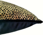 Velvet Cutting Jacquard Throw Pillow Covers Black Camel 24" x 24" Set of 1 - Image 6