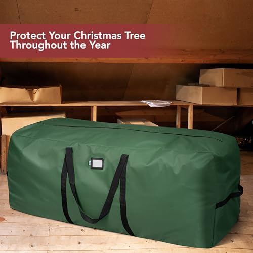 Holiday Cheer Christmas Tree Storage Bag Waterproof 9ft Green - Image 6