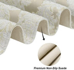 Loom and Mill Luxury Jacquard Damask Table Runner 13x90 inch, Beige - Image 5