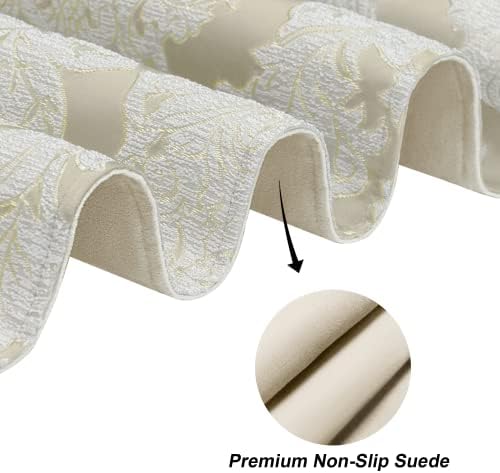 Loom and Mill Luxury Jacquard Damask Table Runner 13x72 inch, Beige - Image 5