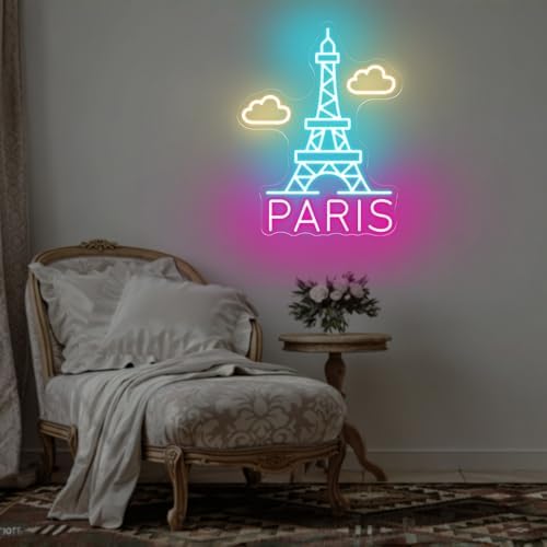 Paris Eiffel Tower Neon Sign for Bedroom Apartment and Cafe Wall Decor - Image 2