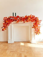 Thanksgiving Decorations - Fall Decor - Fall Garland - 9FT Autumn Maples for Autumn Decor Hanging Vine Garland for Halloween Thanksgiving Home Wedding Fireplace Party Christmas - Image 4