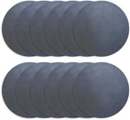 Morgan Faux Leather Set of 12 Placemats, 15" Round, Navy, Heat Resistant, Stain Resistant, Non-Slip, Reversible, Durable Table Mats for Kitchen, Dining Table, Indoor Washable Use - Image 3