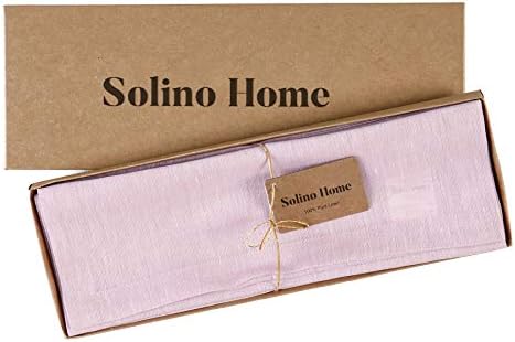 Solino Home 100% Pure Linen Placemats Pink, Athena 14 x 19 in, Set of 4 - Image 3
