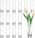 Fixwal 15 Pack Glass Cylinder Bud Flower Vases for Centerpieces by Fixwal