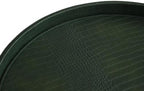 HofferRuffer Round Serving Tray 20'', Elegant Faux Leather Circle Ottoman Table Tray, Serve Tea Coffee Breakfast in Bedroom Living Room Kitchen(Green, 20") - Image 7