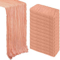 12 Pack 35 x 120 Inch Coral Table Runner Cheesecloth 10Ft by Heneger