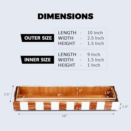Handicrafts Home Decorative Remote Holder Box 10x2.5 – Slim Organizer Box with Lid for TV Remotes, Coffee Table Décor, Modern Shelf Box, Boho Home Décor Accent, Black and White Decorative Storage Box - Image 2