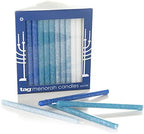 tag Chanukah Candles Box of 44 - Blue Taper Candles, Paraffin Wax, 5.5" H, 1 Hour Burn Time, Perfect for Hanukkah Celebrations Blue by tag