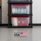 IRIS USA 2-Pack, 94 Qt. Holiday Storage Bin with Lids, Red - Image 6