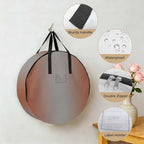 Ombre Abstract Round Storage Bag 24 Inch, Gradient Burnt Orange and Gray Clothes Storage Container with Handles Heavy Duty Organizer for Comforter, Bedding & Holiday Wreaths - Image 5